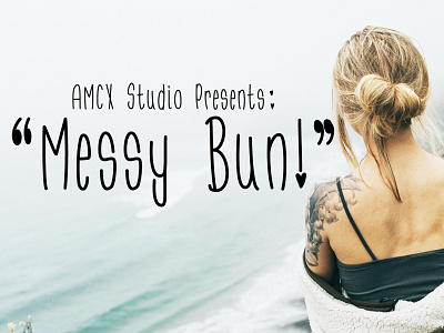 Messy Bun Font amcx studio font font bundles font designs handwritten font ipad font ipad pro svg by amcx studio thin font