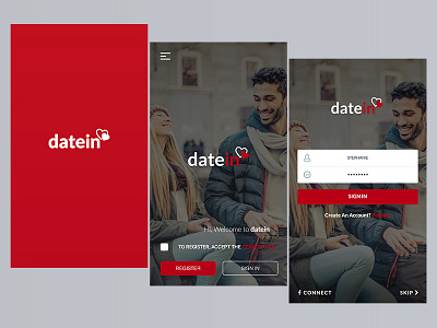 Datein App Dribbble app design ui ux