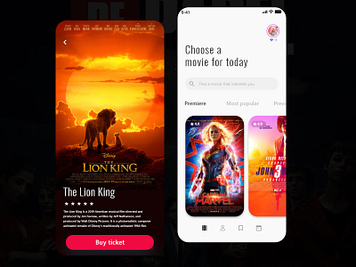 dribble movie app design app branding cinema dailyui design illustration modern movie portfolio ui ux