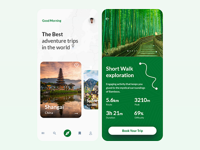 Travel App Design adventure app dailyui design exploration health ios minimal mobile mobile ui portfolio travel ui ux