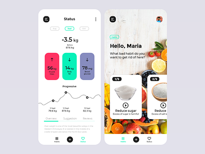 Lifestyle App Design app body branding dailyui design fitness health lifestyle minimal mobile modern ui ux weight loss