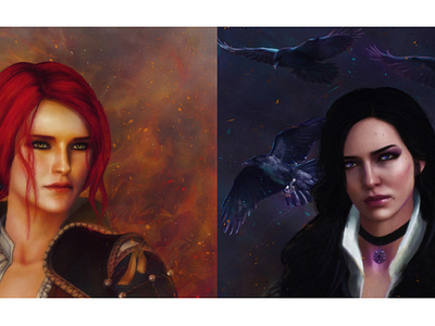 The Witcher 3 Wild Hunt Fan Art Triss &Yennefer