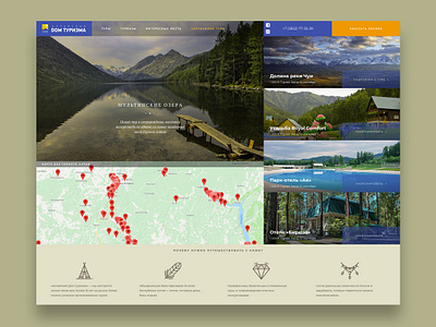 Tourizm website design design flat ui ux web