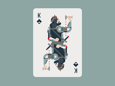 King of Spades art artwork character design flat graphic illustration illustrator minimal playing card vector