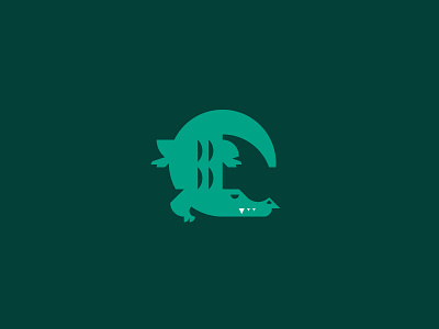 Mr Chomp, the crocodile character design flat graphic green illustration illustrator logo logotype minimal vector