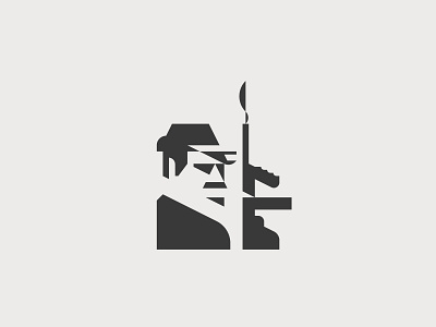 Borsalino borsalino character crime design flat graphic gun illustration illustrator logo mafia minimal vector