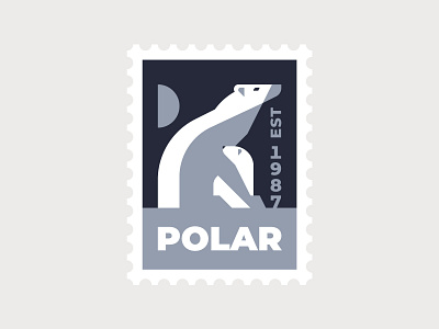 Polar bear arctic bear blue character design graphic illustration illustrator logo minimal polar polar bear vector