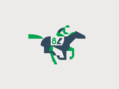 Jockey n°8 artwork brand character flat graphic horse horse logo horse racing illustration illustrator jockey logo minimal vector