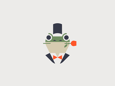 Fancy Frog character design fancy flat frog frogs gentleman graphic illustration illustrator logo minimal vector