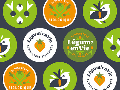 Légum'enVie bird design farm flat graphic illustration illustrator logo minimal vector vegetables