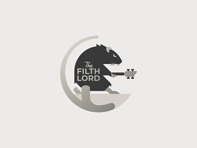 The Filth Lord character design flat graphic hard rock illustration illustrator logo minimal music rat rock vector