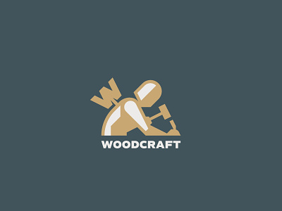 Woodcraft branding character graphic design illustration logo manikin minimal vector wood