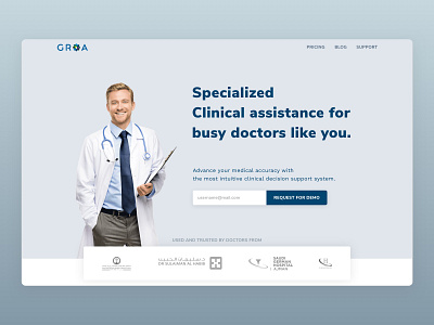 GROA - Landing page