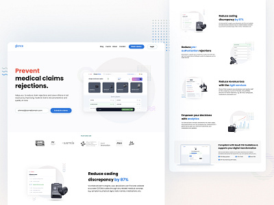 Glance Care Landing page