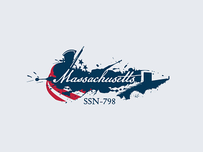 Massachusetts SSN-798 Logo branding design logo