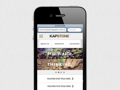 Paper Company Mobile Homepage design iphone mobile paper ui website