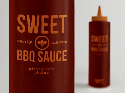 Sweet BBQ Squeeze Bottle barbecue bbq bottle design graphic packaging sauce