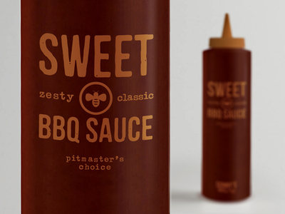 Sweet BBQ Squeeze Bottle barbecue bbq bottle design graphic packaging sauce