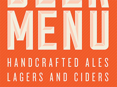 Beer Menu Cover beer craft design layout menu typography