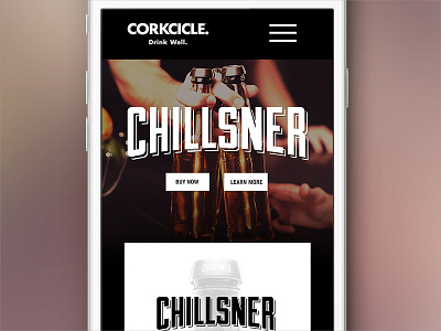 Corkcicle Mobile beer commerce design drink grid products ui website