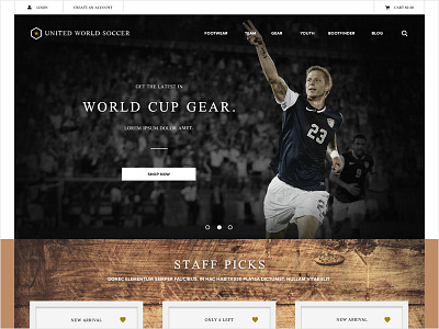 Soccer Website Concept Homepage