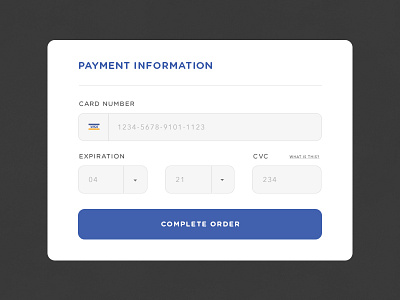 Credit Card Form