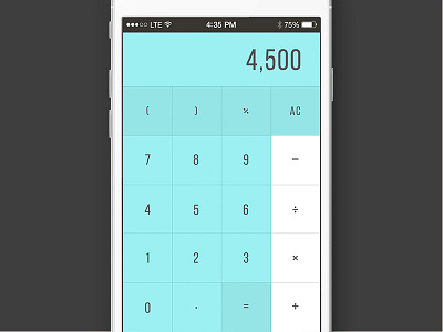 Flat Calculator app calculator daily dailyui design math ui ux web