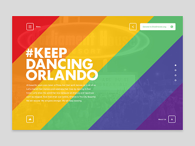 Keep Dancing Orlando dancing design landing orlando page pride pulse united web