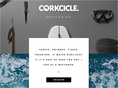 Corkcicle Waterman design grid layout page product square water web