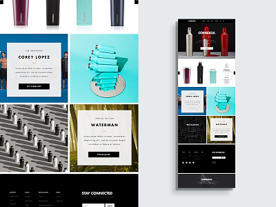 Homepage Concept color commerce design grid retail web
