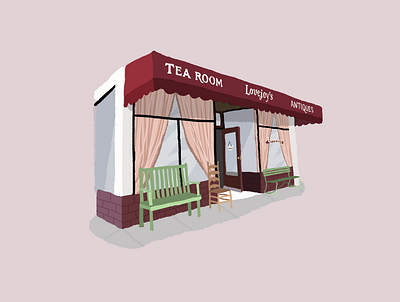 Lovejoy Tea Room illustration lovejoy photoshop san francisco tea tea room