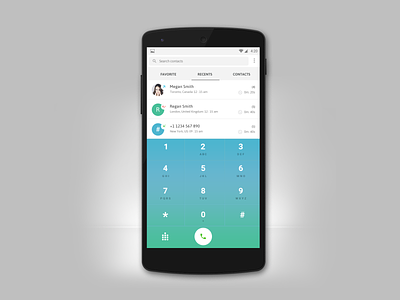 Mobile Dialer Screen UI Design
