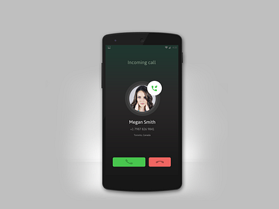 Incoming Call Screen, App UI UX