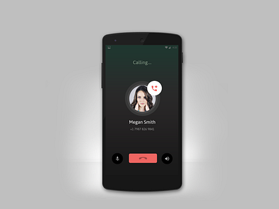 Phone Calling Screen Mobile App UI Design