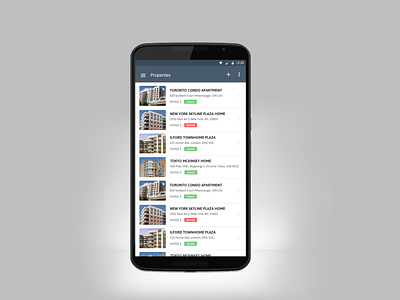 Rental Property Listing App Screen
