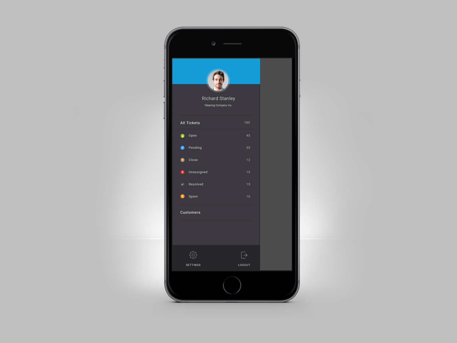 Mobile App Side Drawer Navigation UI UX Design by Ravi Gadhiya on Dribbble