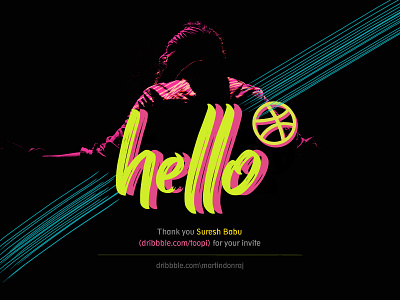 Hello Dribbble! debut shot hello dribbble martindonraj martindonraj photography suresh babu thank you toopi