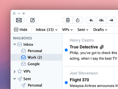 Mail App Re-skinned app clean flat ios7 light mac mail os x redesign reskin white