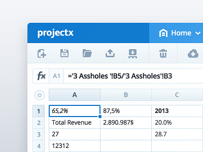 Project X - Spread Sheet