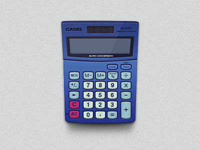 Calculator blue calculator casio icon