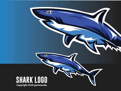 SHARK LOGO DESIGN club logo design flat design flatdesign illustrator logo shark vector vectorart