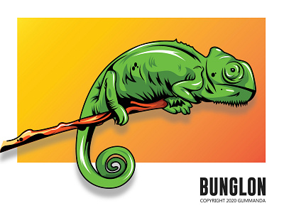 BUNGLON animals artwork chameleon colorful colors design design art drawing graphic design illustraion illustration art illustrations illustrator wallpaper