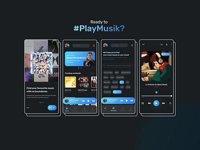 PlayMusik - Music Streaming and Player figma mobile ui ui design ui ux