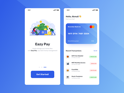 Eazy Pay E-wallet Mobile App Design design figma finance mobile ui ui design ui ux