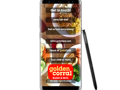 Golden Corral app mock up app branding design illustration illustrator logo typography ui ux web website