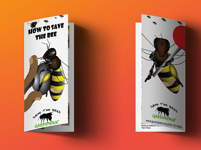 Save The Bees Mock Up branding design flat identity illustration illustrator logo typography