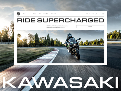 Kawasaki — UX\UI Redesign concept design kawasaki moto motorcycle redesign ui ux uxui web webdesign