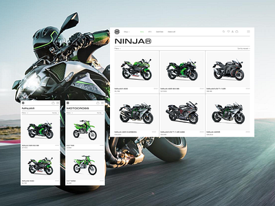 Kawasaki — Catalog Redesign Concept catalog concept design eurostile figma kawasaki moto motorcycle redesign ui ux web web design