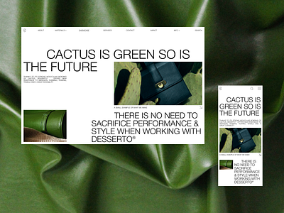 Desserto — UX/UI redesign concept cactus concept design desserto figma leather redesign showcase ui uprock user experience user interface ux uxui web webdesign website
