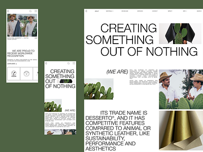 Desserto — redesign concept about cactus concept design desserto figma leather redesign ui uprock ux uxui web webdesign website